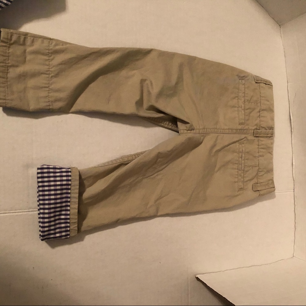 Baby gap matching outfit purple button up & khakis - Picture 6 of 8